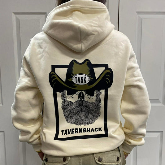TAVERNSHACK - HOODIE IVORY- COW-BOY - TVK12 - PRINT 2 COULEURS